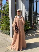 ⁦فستان بكسرات من القطن التويل (مسك تويل)⁩ - الصورة ⁦4⁩