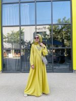 ⁦فستان بكسرات من القطن التويل (مسك تويل)⁩ - الصورة ⁦8⁩