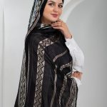 Black × Gold Iranian Linen Scarf