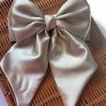 Satin bow scrunchie