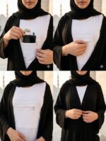 ⁦بيزك نصف كم قطن بجيب أمامي بسوستة سحرية⁩ - الصورة ⁦6⁩